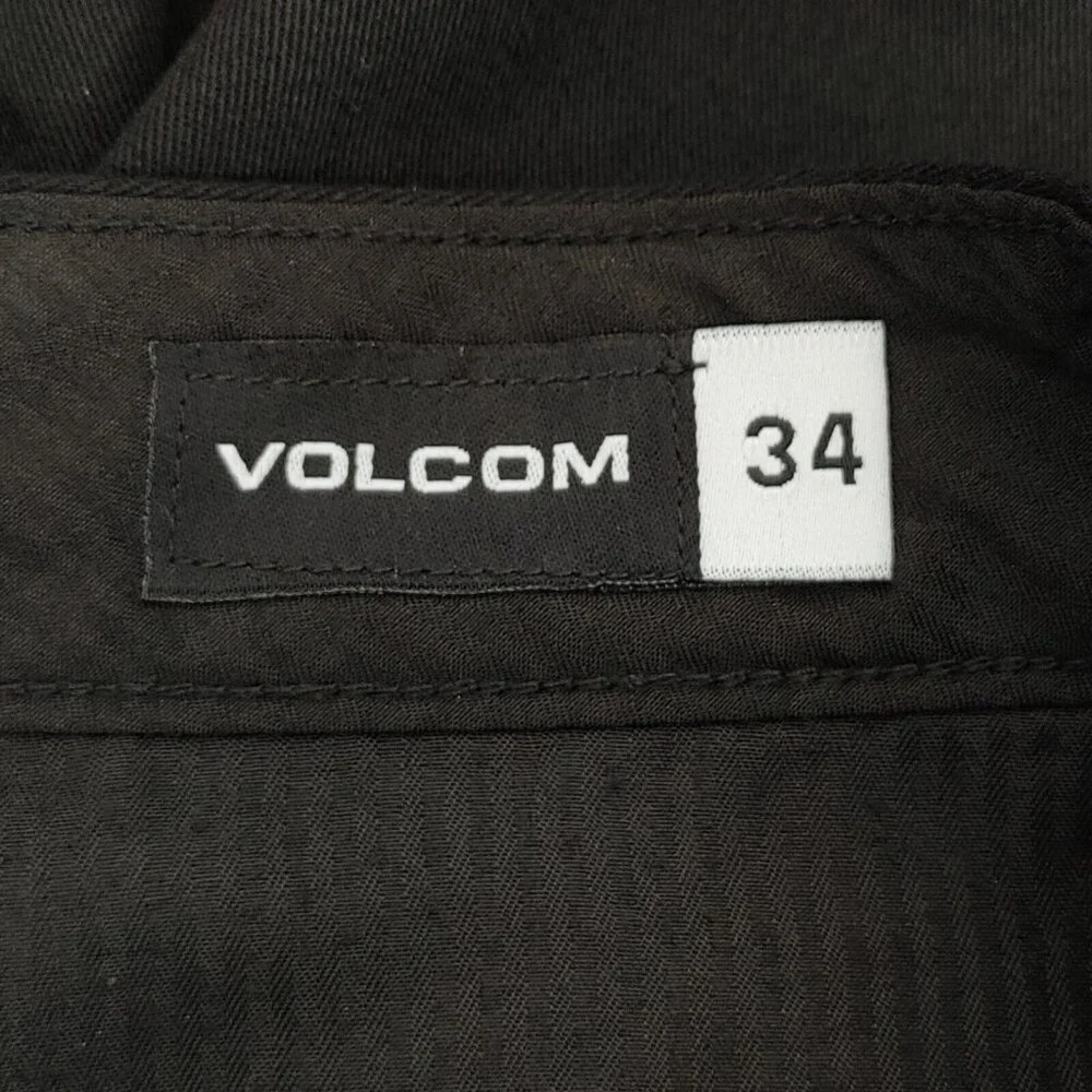 Volcom Chino Pants Slim Fit Black Men's Size 34 Excellent Condition